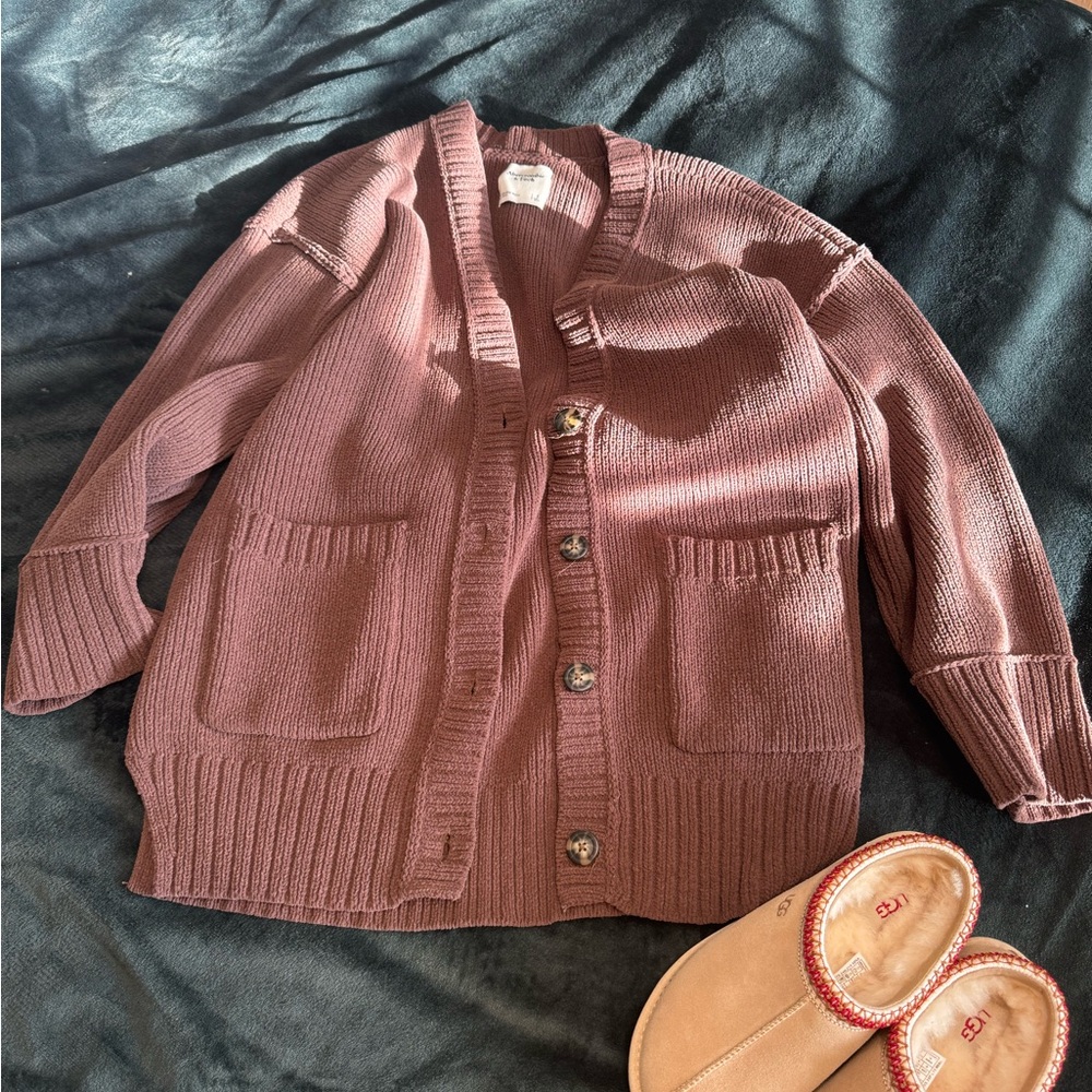 Abercrombie & Fitch Brown Cardigan Sweater